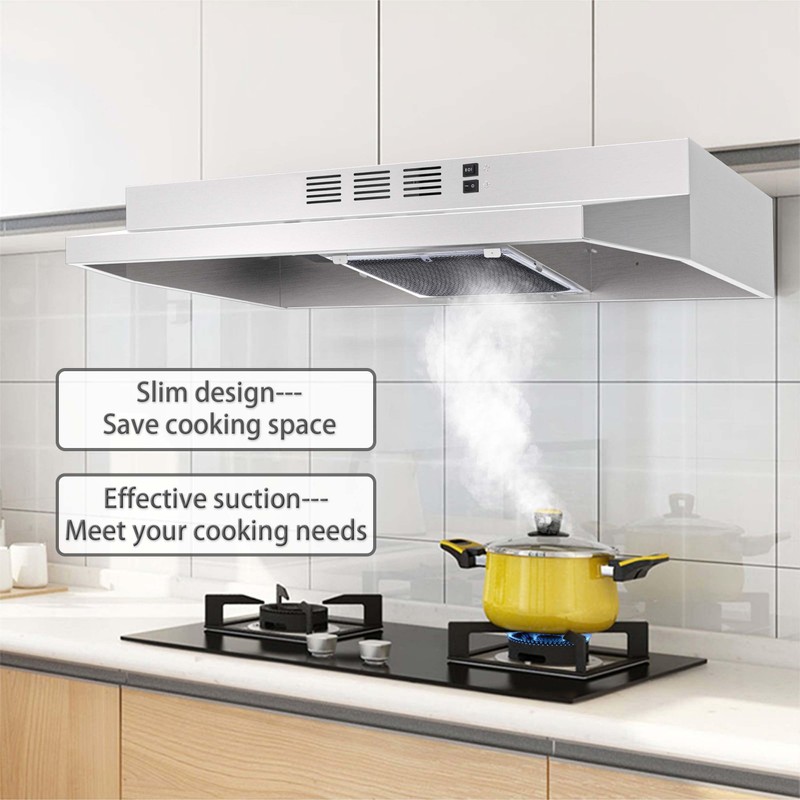 SNDOAS 30 inch Range Hood Ducted/Ductless Convertible Stainless Steel Range