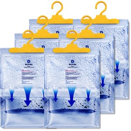 Dry & Dry Moisture Absorbers Dehumidifiers for Home, Basement, Bedroom, Small Dehumidifiers - Moisture Absorbers - White - 6 Packs (14 ounce/pack)