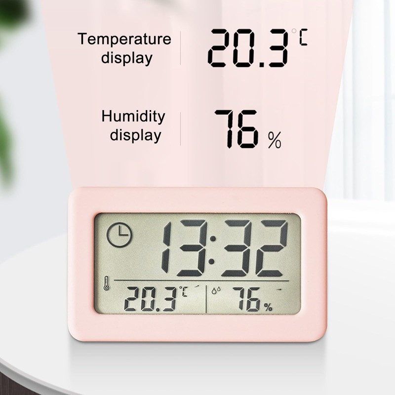 Zeizafa Thin Digital Clock with Temperature and Humiditys for Home
