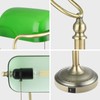 Newrays Green Glass Bankers Desk Lamp with Pull Chain Switch