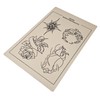 Large A4 Size Flower and Sun Tattoo Practice Skin (Pack