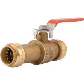SharkBite 24737LFA 24737LF Slip Ball, Water Valve Shut Off, Push-to-Connect, Copper, CPVC, PE-RT, 1", Brass