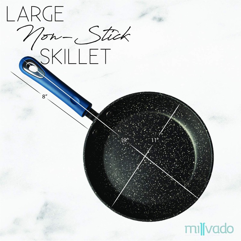 Millvado 11" Nonstick Frying Pan: Large Skillet With Heavy Duty