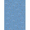 2 Sheets of Blue Bee Wrapping Paper - Bees Gift