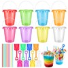 24 Pcs 86oz Colorful Drink Bucket, Colorful Plastic Summer Beverage