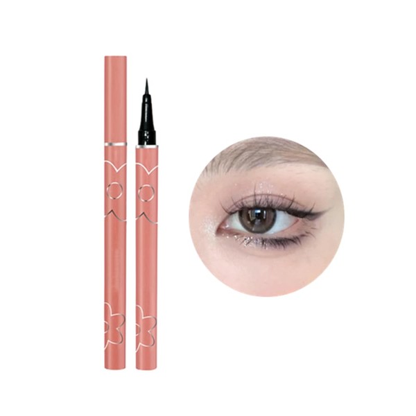 Liquid Eyeliner, Wipe, Waterproof, Long-Lasting Liquid Eyeliner with Precision Fibre