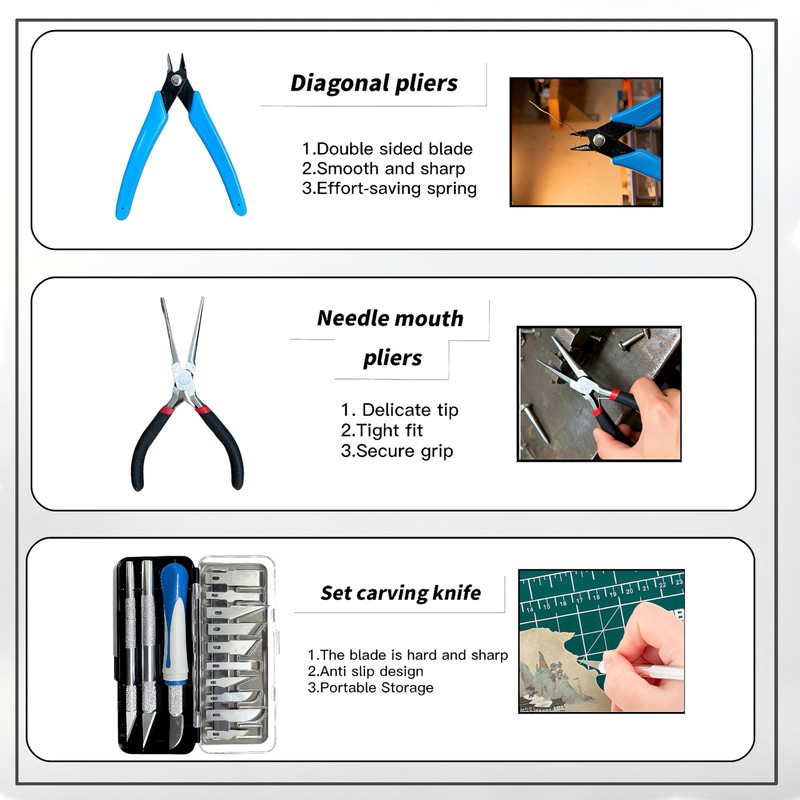 3D Printer Tools Kit,214 PCS 3D Printing Accessory Tools Kit