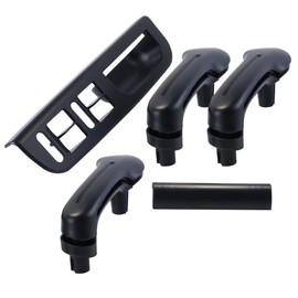 Orivin 5Pcs Black Door Handle Cover Window Glass Plate Knob Control Suitable for Golf 4 MK4 1998 2004 Interior Door Handle Switch Panel