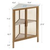VECELO Corner Shelf with Door