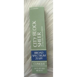 Clinique City Block Sheer Oil Free Face Protector Broad Spectrum SPF25 1.4Oz