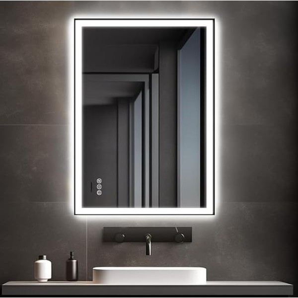 35x24 LED Bathroom Mirror with Lights – Anti-Fog, Dimmable, Backlit