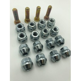 ATV Wheel Studs by Rad Parts with New Chrome H.D Lug Nuts for Honda TRX 450 400 250, Foreman, Rincon, Rubicon, Rancher, FourTrax 4 Studs 16 Lug Nuts