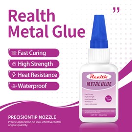 Metal Glue 30g – Clear Instant Adhesive for Bonding Steel, Aluminum, Zinc, and More – Waterproof, Heat-Resistant, Heavy Duty Metal Repair Glue with Anti-Clog Cap