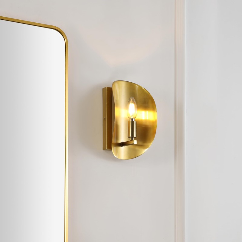 SAFAVIEH Lighting Collection Calluna Brass Wall Sconce Set of 2