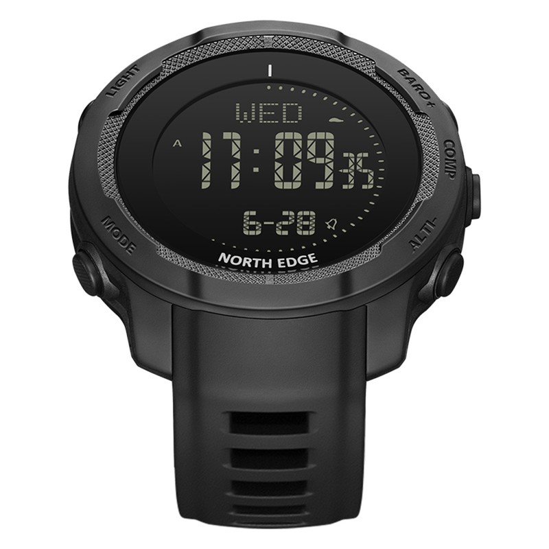 Men's Carbon Fiber Outdoor Sports Digital Watch Compass Altimeter Barometer