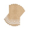 Faux Burlap Lace Design Paper Napkins Disposable 60PCS