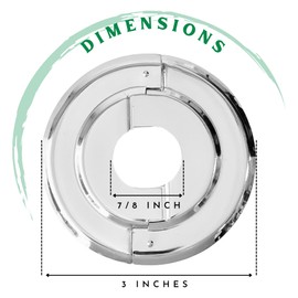 Retrofit Fire Sprinkler Escutcheon Cover Plate 1/2" IPS - Beveled 2 Piece Stainless Round Split Flange for Easily Covering Gaps Between Fire Sprinkler Pipe and Ceiling or Wall - 1 PK