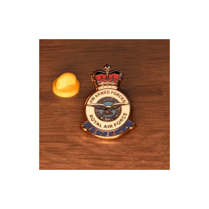 RAF Royal Air Force Veteran Lapel Pin Badge - HM