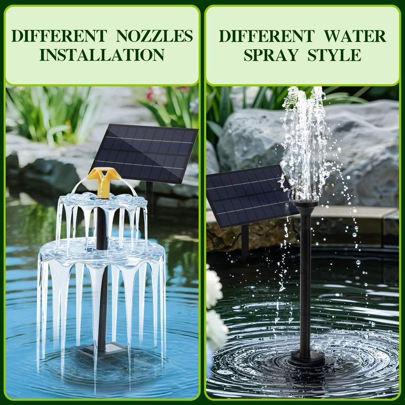 Solar Water Fountain Upgrade Solar Panel Water Fountain Adjustable Water