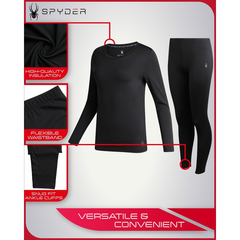 Spyder Women's Thermal Underwear Set - 2 Piece Brushed Back