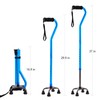 LIXIANG Quad Cane,Walking Cane with 4-Pronged Base for Extra Stability,Foam