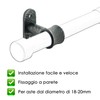 GIRASOLE HOME® Adjustable Short Curtain Pole Brackets 2 Pack for