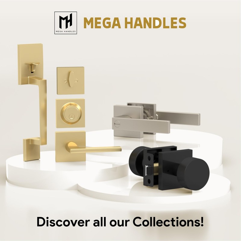 Mega Handles Square Floor Door Stopper, Quickly Installed Wall Protector