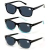V.W.E. 3 Pairs Rectangular Lightweight Reading SunGlasses Outdoor Readers Glasses