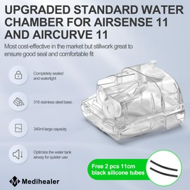 Tubing Adapter Water Chamber for AirSense 11 and Aircurve 11, Upgraded 340ml Humid Air Water Tub, Perfect Fit & Easy to Clean, Great-Value Supplies by Medihealer
