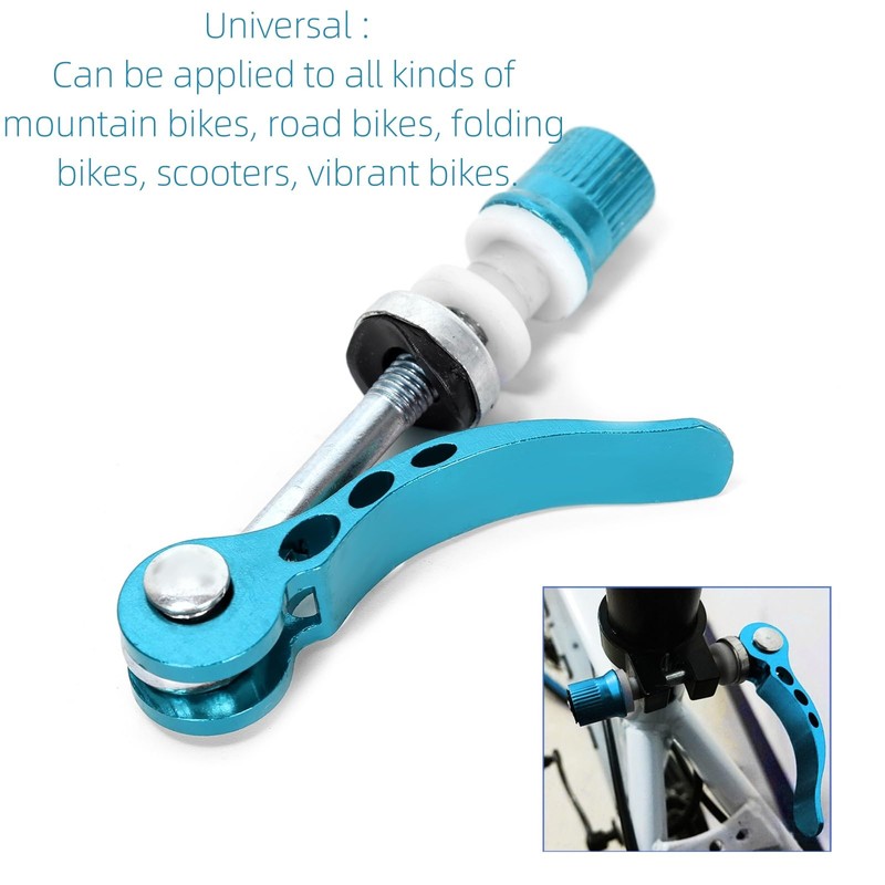 2pcs Bicycle Seatpost Binder Bolt,Blue Quick Release Bolt M6 x