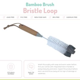 melii Bamboo Bottle Brush with Sponge Top