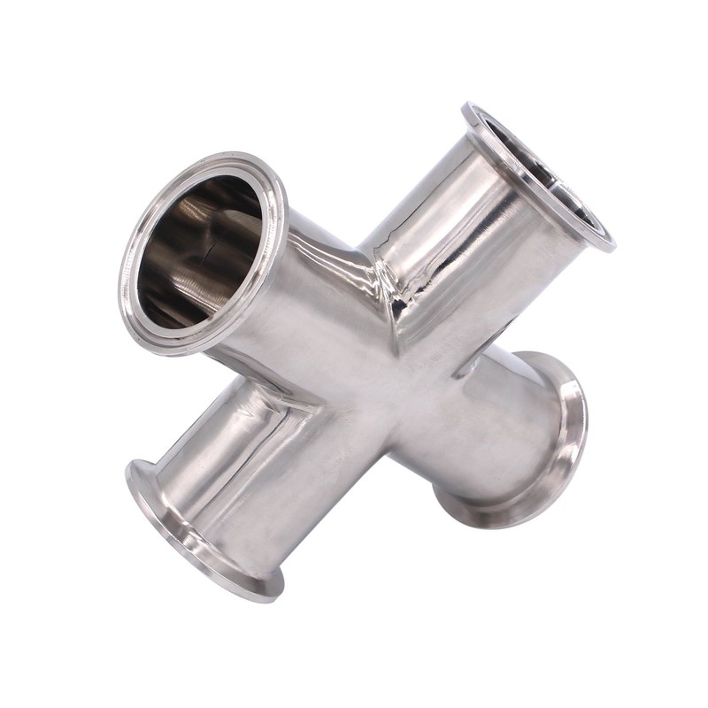 DERNORD 4 Way Cross Clamp Fits 1.5" Tri-clamp Sanitary Fitting