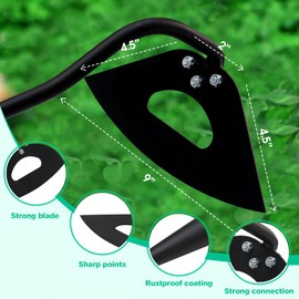Hardened Hollow Hoe with Long Handle - 85 Inch -Heavy Duty Garden Hoes for Weeding Loosening Soil Digging Planting Ridging, Handy Hoe Garden Tool