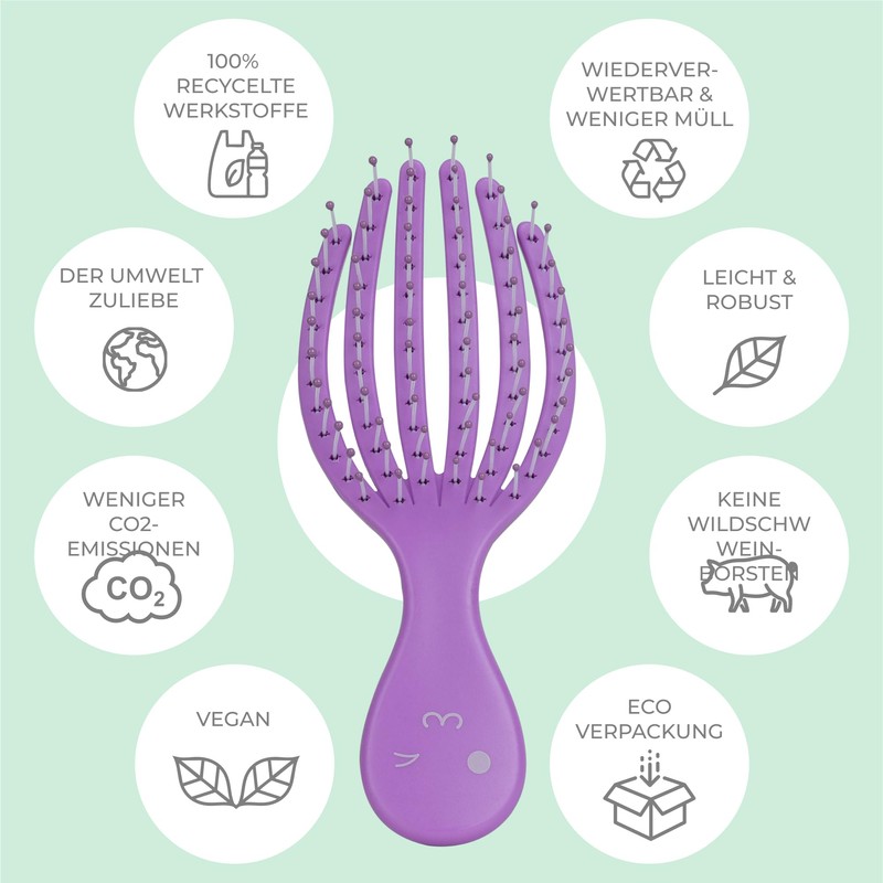 Ninabella Octopus Brush - Purple