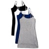 4 Pack Active Basic Women's Basic Tank Top (2X,Black/Gray/White/Navy)