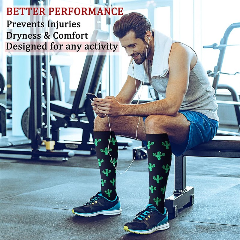 CHARMKING 6 Pairs-Compression Socks for Women & Men Circulation Best