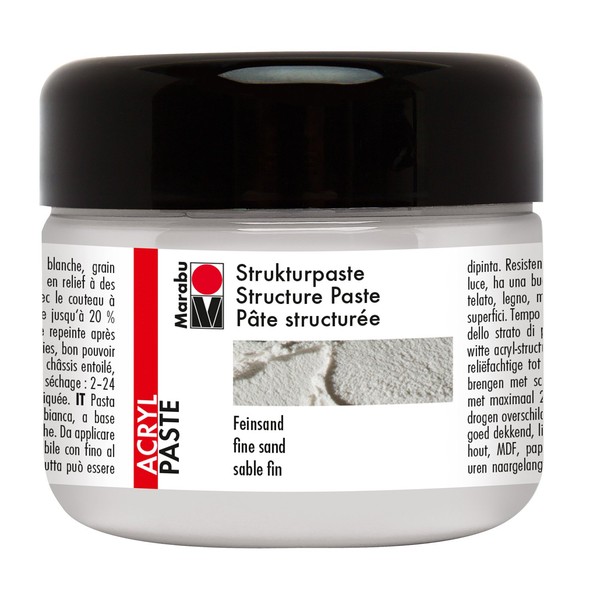 Marabu 12260025809 Structure Paste Fine Sand, Matte Water-Based Acrylic Paste,