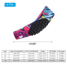 PATIKIL Youth Elbow Pads, 2Pack Compression Arm Protective Sleeve Basketball Guard Pads for Sports Baseball Football Volleyball, Pink, YXL