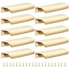 Malimali 10 Pack Dark Gold Edge Finger Pulls for Cabinets
