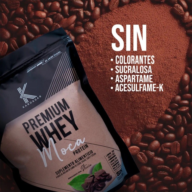 Proteína Whey Moca Kardagar De 1kg Rinde 33 Porciones 28gr