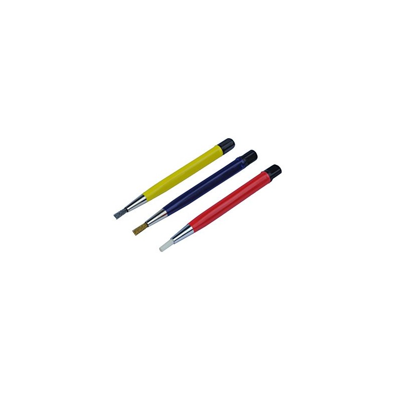 Proops Set x 3 Brass, Steel & Fiberglass Scratch Brush