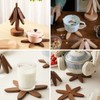 Wood Natural Tree Trivet Set, Christmas Tree Shape Trivets for