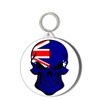 Gift Insanity AUSTRALIA FLAG SKULL SHAPE SHORT CHAIN KEYRING BOTTLE