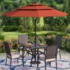GREEN PARTY 10ft Outdoor Patio Umbrella, [Auto-Tilting] 3 Tiers Market