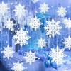 18 Adornos de Copos de Nieve Blancos de Navidad de