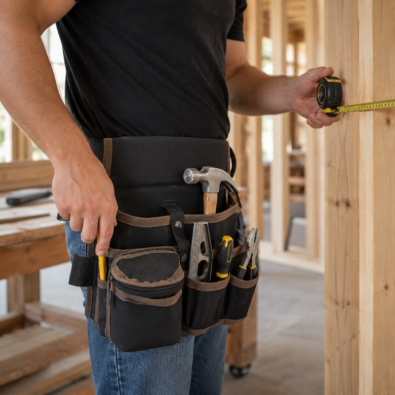 Multifunctional Tool Storage Belt Pouch – Hands-Free Organizer for Electricians,