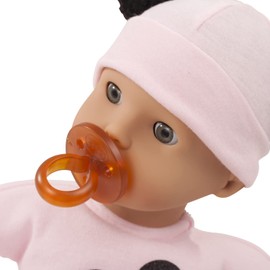 Götz 2020142 Muffin to Dress Signature Edition Doll, 33 cm Baby Doll with Blue Sleeping Eyes, Hat and Dummy, Hairless Soft Body Doll for Children from 18 Months