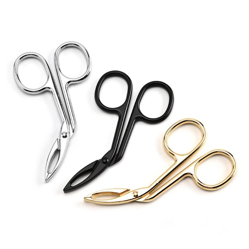FOMIYES 3pcs Stainless Steel Eyebrow Tweezers Flat Tip for Easy