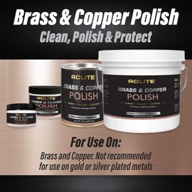 Rolite RBCP1# Brass and Copper Polish, 1 lb, Instant Tarnish Remover, Metal Cleaner and Brightener for Antiques, Cookware, Jewelry, Marine, and Automotive Use, Polishing Solution