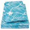 1500 Supreme Collection Extra Soft Tropical Leaf Teal Pattern Sheet